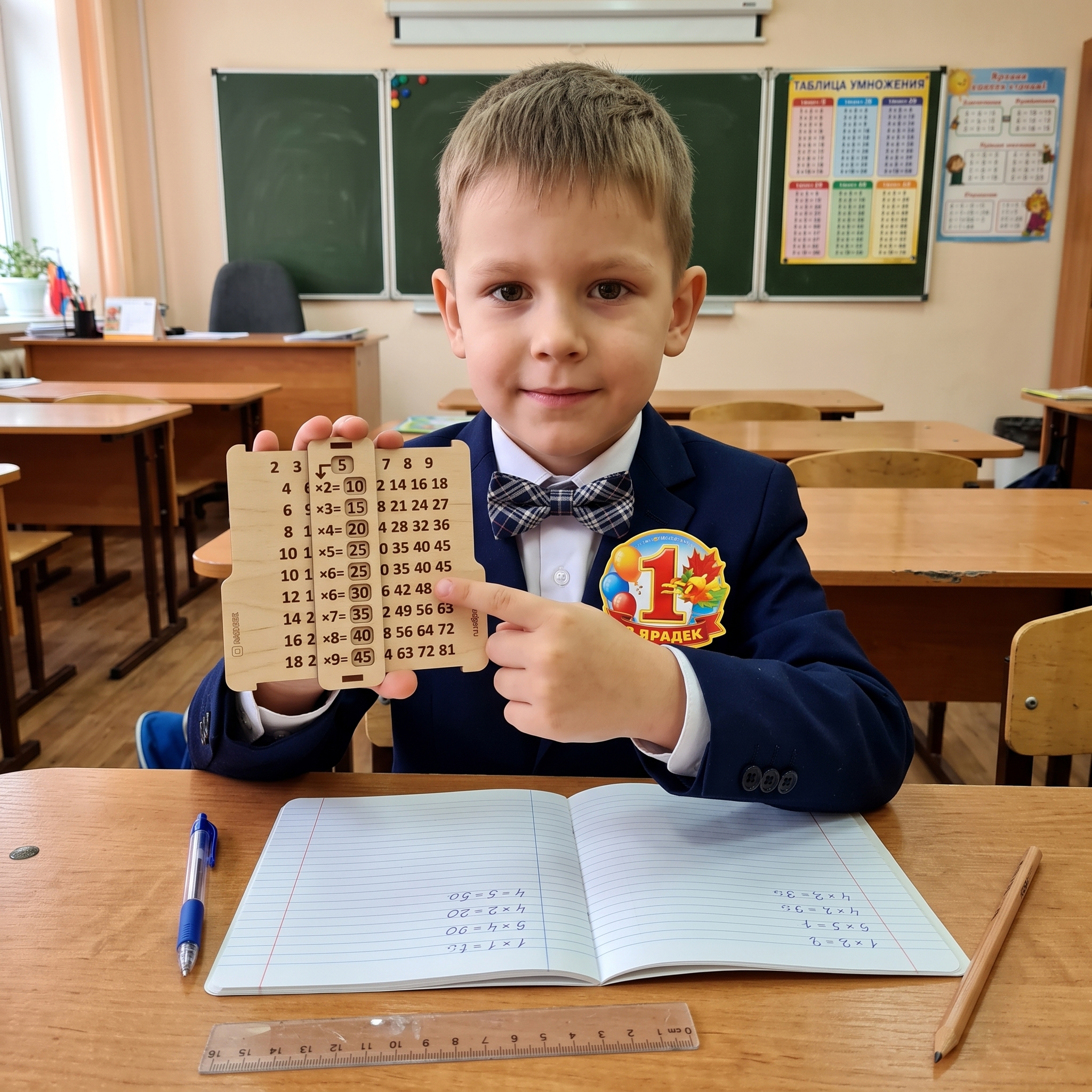 Линейка Умножения квадратная для обучения математике (умножение, деление) для начальной школы — изображение 2